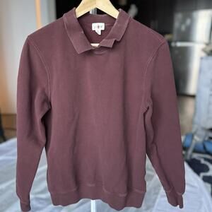 Vintage J Crew Polo Sweatshirt Burgundy  Sz Small